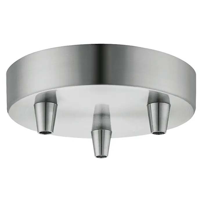 Home Sweet Home Lampenbaldachin - 3-fach, Stahl, Metall, 12 cm - Deckenleuchte mit drei Fassungen in gebürstetem Nickel-Finish für ein stilvolles und modernes Ambiente.