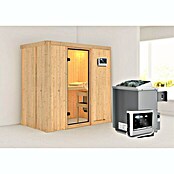 Karibu Systemsauna Variado (Mit Saunaofen 9 kW inkl. Steuerung Easy, Ohne Dachkranz, 118 x 196 x 198 cm)