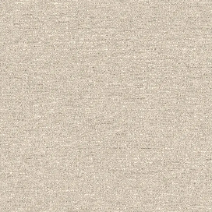 Rasch Vliestapete - Beige, Uni, 10,05 x 0,53 m, Gewebestruktur - Texturierte Tapete in einem neutralen Beigeton, die eine subtile Leinwandoptik für ein elegantes, dezentes Wanddesign bietet.