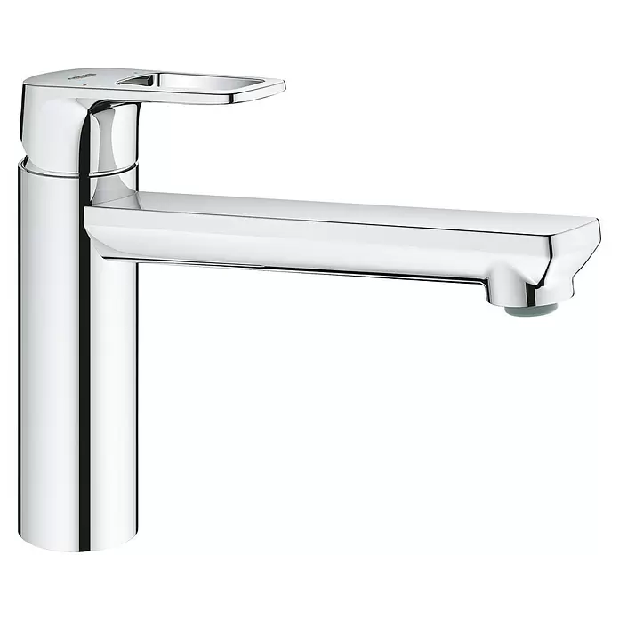 Grohe QuickFix Start Loop Grifo de cocina - Profundidad del grifo: 222 mm, Cromo, Brillo intenso - Grifo monomando de lavabo cromado moderno.