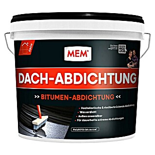 MEM Bitumen-Dichtungsmasse Dach (Geeignet für: Bitumen-Dachbahnen, 12 l, Schwarz)