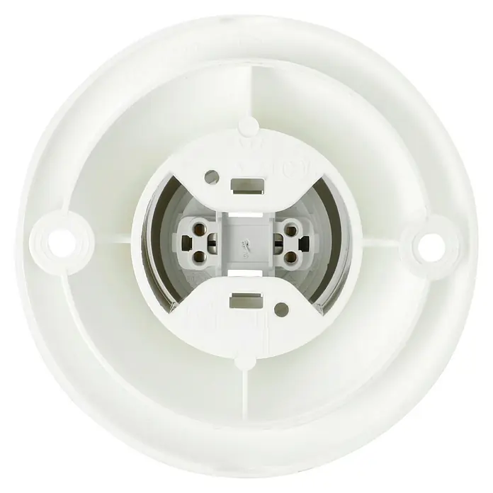 Wandfassung - E27, Weiß, Material: Kunststoff, Max. Anschlussleistung: 60 W - Weiße Deckenleuchte mit Fassung für den Innenbereich. Ideal für Flure und andere Wohnräume.