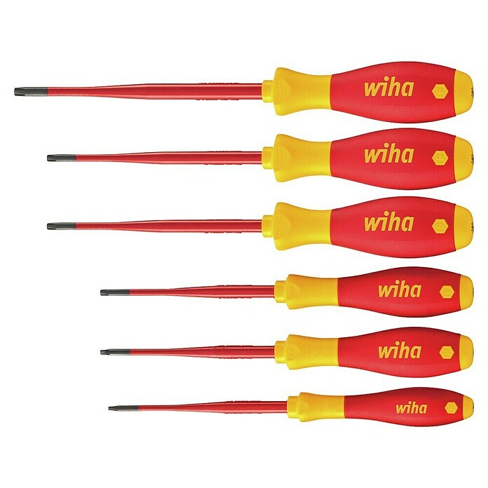 Wiha Schraubendreher-Set SoftFinish® electric slimFix VDE (6 -tlg., TX mit Bohrung) | BAUHAUS