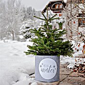 Windhager Dekoartikel Topfschutz Hello Winter (Grau, Frostschutz, Länge: 40 cm, Rund) | BAUHAUS