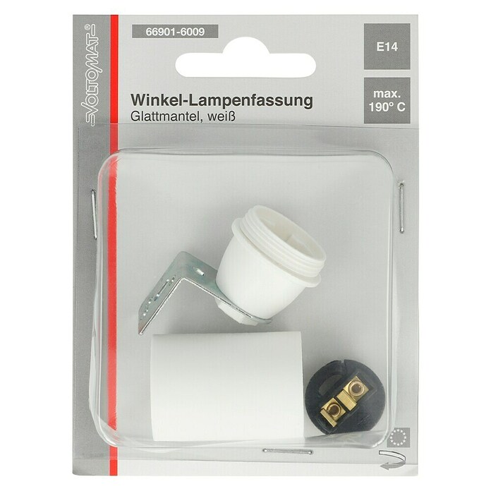 Voltomat Winkel-Lampenfassung (Weiß, E14, Max. 40 W)