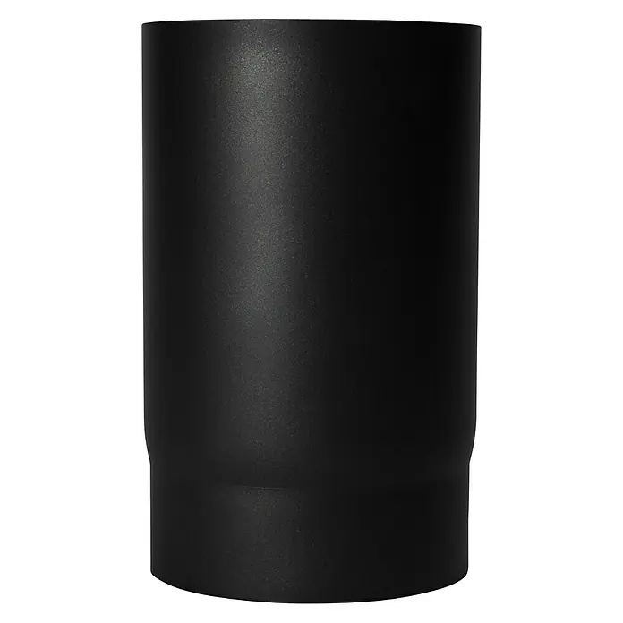Ofenrohr - Ø x L: 120 x 150 mm, Senotherm lackiert, Schwarz Metallic - Schwarzes Ofenrohr aus Stahl, ideal für Kamin- oder Ofeninstallationen. Robust und langlebig für zuverlässige Abgasableitung.