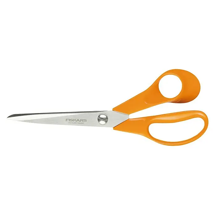 Fiskars Universalschere Classic - Länge: 21 cm - Orange Fiskars Schere mit rostfreien Stahlklingen, perfekt für präzises Schneiden in Hobby und Handwerk. Ein zuverlässiges Werkzeug für jeden Haushalt.