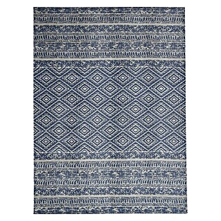 Kayoom Flachgewebeteppich Sunny 100 (Blau, 150 x 80 cm, 100% Polyester)
