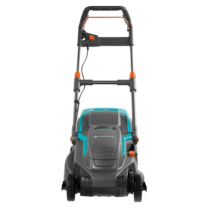 Gardena Elektro-Rasenmäher PowerMax 1800/42 - Leistung: 1.800 W, Schnittbreite: 42 cm - Abbildung eines Gardena Rasenmähers, der für seine Qualität und Effizienz bekannt ist. Das Gerät ist benutzerfreundlich und wartungsarm.