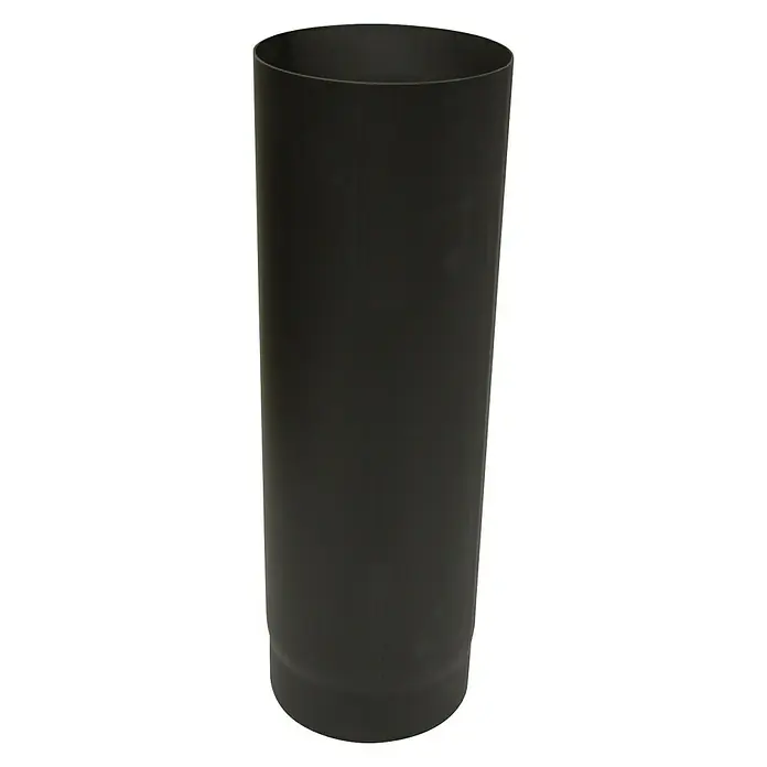 Ofenrohr - Ø x L: 200 x 1.000 mm, Senotherm lackiert, Schwarz Metallic - Schwarzes Ofenrohr aus Stahl, ein robustes und hitzebeständiges Rauchrohr für den Kaminanschluss.