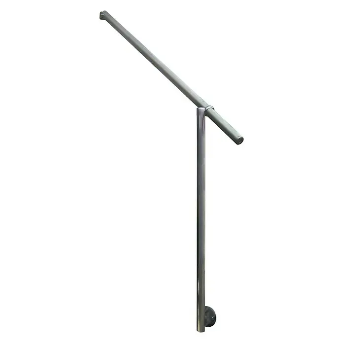 Treba Frewa Geländer-Set GE3 - Seitenmontage, Edelstahl V2A, Grau Metallic, Länge: 150 cm - Handlauf aus Edelstahl mit gebürsteter Oberfläche. Ideal für Treppen und Geländer, bietet sicheren Halt und moderne Optik.