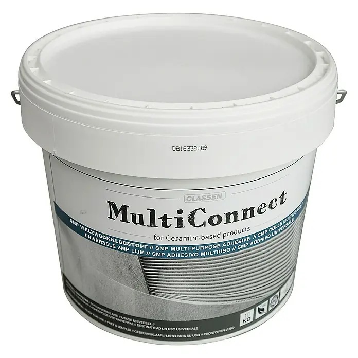 Montagekleber MultiConnect - 5,5 kg - Eimer MultiConnect SMP Vielzweckklebstoff für Ceramin-basierte Produkte von Classen, ideal für universelle Anwendungen.