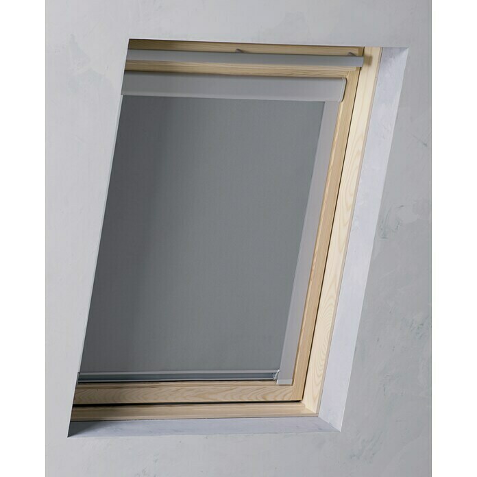 Expo Ambiente Dachfensterrollo SKY (B x H: 38,3 x 74 cm, Grau, Verdunkelung)