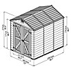 Palram Gerätehaus Skylight 6x8 Tan (1,85 x 2,3 m, Wandstärke: 1 mm, Farbe: Beige/Braun)