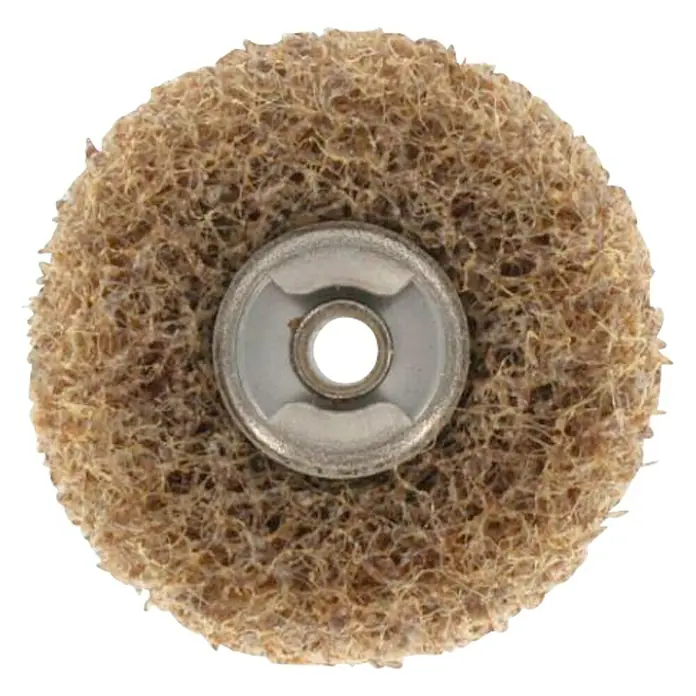 Dremel EZ SpeedClic Feinschleifscheibe 511S (K180/K280) - 28 mm, 2 Stk. - Schleifscheibe mit Mittelloch. Zum Polieren und Entgraten von Metalloberflächen mit einer Schleifmaschine geeignet.