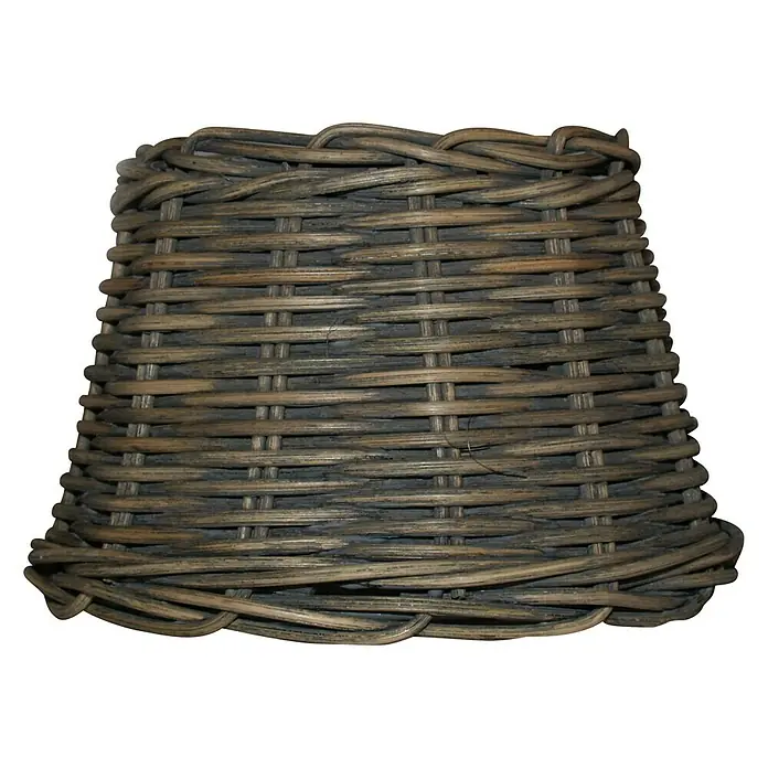 Home Sweet Home Lampenschirm Roseau - 20 cm, Dunkelbraun, Rattan, Oval - Korbgeflecht: Handgefertigter, dunkler Korb aus natürlichen Materialien, ideal zur Aufbewahrung oder als dekoratives Element.