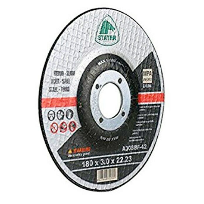 Stayer Disco de desbaste metal (Diámetro disco: 180 mm, Espesor disco: 3 mm, Apto para: Metal)