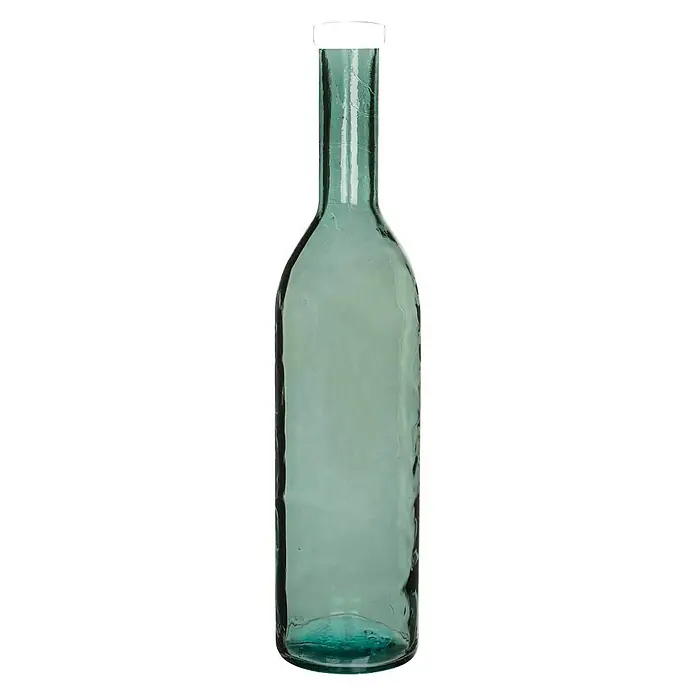 Jarrón Rioja - Ø x Al: 18 x 75 cm, Vidrio, Gris - Elegante jarrón alto de vidrio verde. Ideal como decoración de mesa o para flores individuales, ofrece un toque de color y estilo.