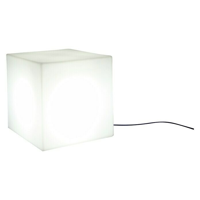 New Garden Lámpara de diseño para exterior Cuby (Altura: 43 cm, 8 W, Blanco frío)