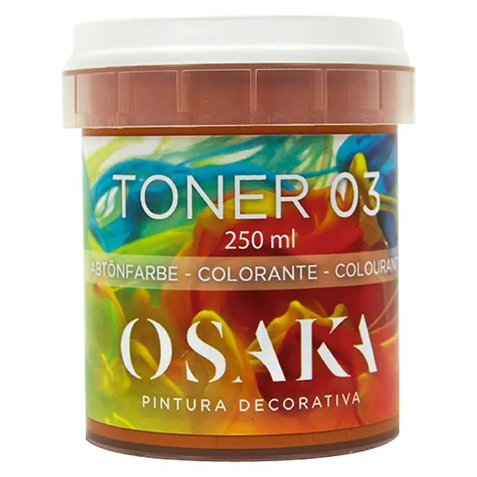 Osaka Colorante Toner - Naranja, 250 ml - Pigmento de color "Toner 03" de Osaka, 250 ml, para pintura decorativa. Tinte versátil para ajustar e intensificar colores.