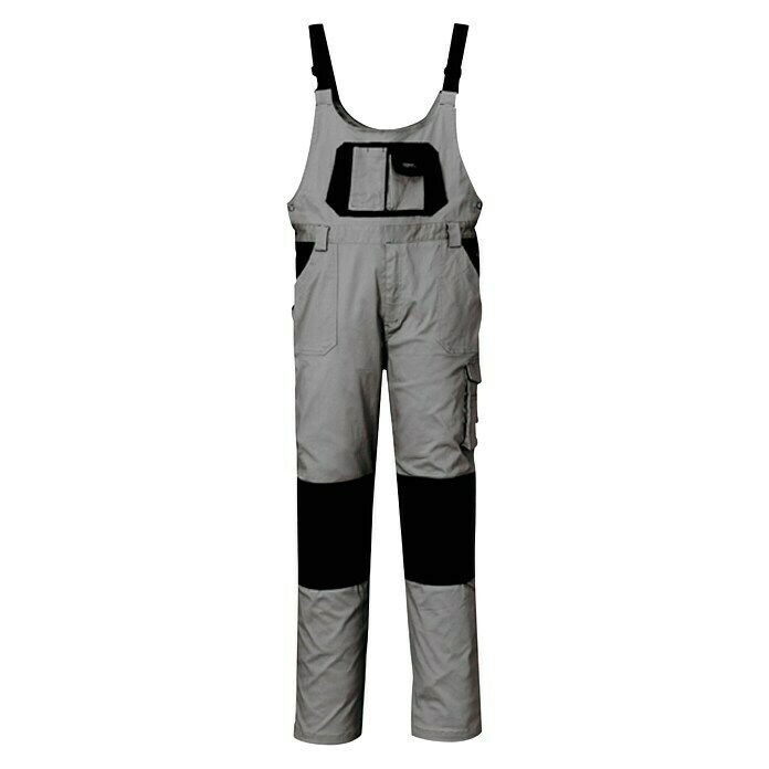 Industrial Starter Stretch Pantalón de peto (XL, Gris/Negro)