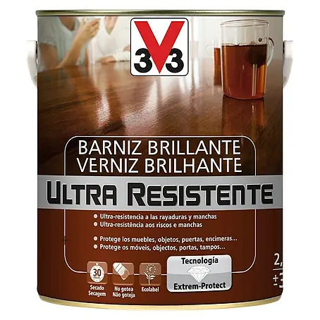 V33  Barniz para madera Brillante Ultra Resistente