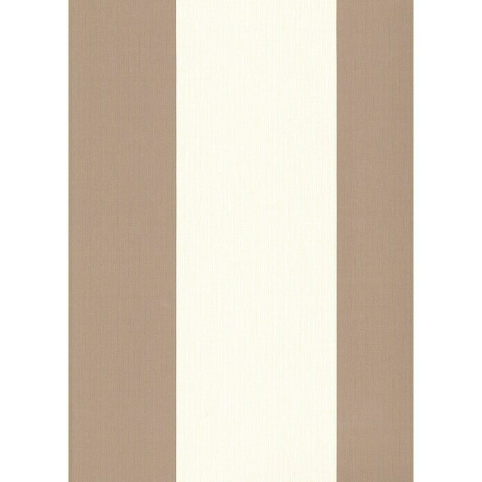 Papel pintado Básico a rayas  (Marrón/Beige, 10 x 0,53 m)