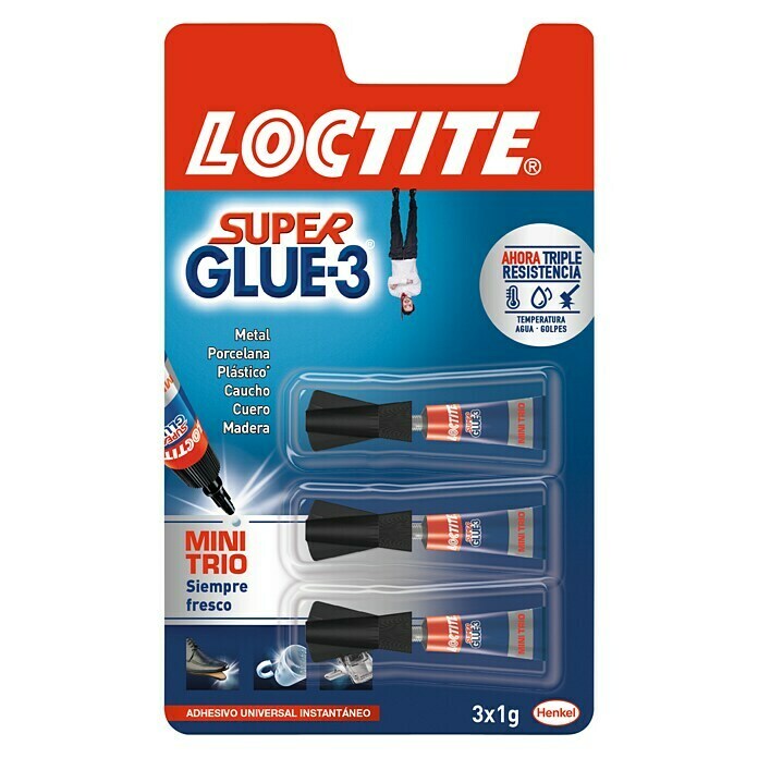 Loctite Pegamento universal Super Glue-3 (3 x 1 g, Tubo)