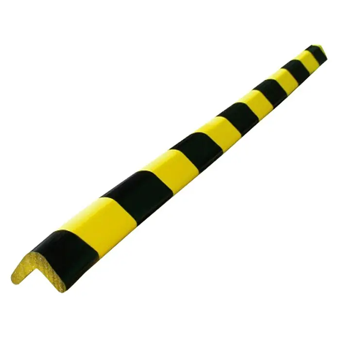 Banda de gomaespuma PU3030NJ - L x An: 75 x 3 cm - Protector de esquina con rayas amarillas y negras. Una protección de borde ideal para evitar daños en paredes y vehículos.