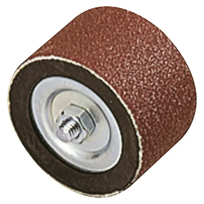 Wolfcraft Disco pulidor - Ø x Al: 45 x 30 mm - Tambor de lijado con superficie abrasiva marrón, ideal para alisar y pulir superficies en carpintería y metalurgia.