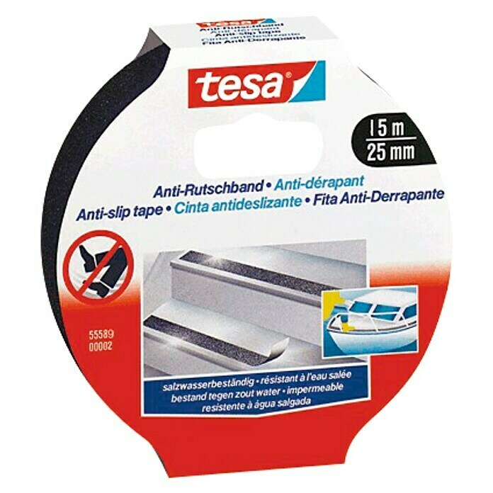 Tesa Cinta antideslizante Anti-Slip  (15 m x 25 mm)