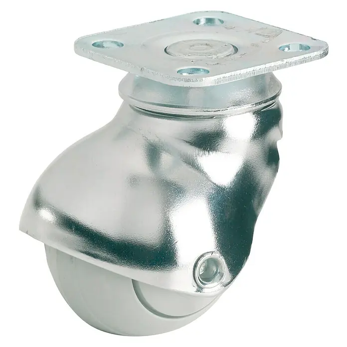 Stabilit Möbel-Lenkrolle - Durchmesser Rollen: 40 mm, Traglast: 25 kg, Gleitlager, Mit Platte - Schwenkrolle mit Platte zur Befestigung. Ideal für Möbel und Geräte, die beweglich sein müssen.