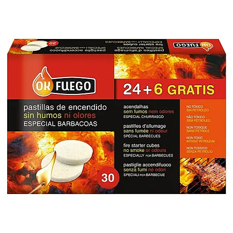 Ok Fuego  Pastillas de encendido especial barbacoas