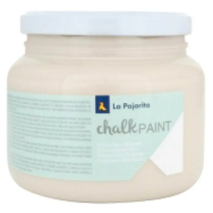 La Pajarita Pintura de tiza Chalk Paint - Beige antiguo, 500 ml, Mate - Bote de pintura a la tiza La Pajarita. Pintura decorativa, ideal para muebles y complementos del hogar en estilo vintage. Acabado mate, fácil de aplicar y respetuosa con el medio ambiente.