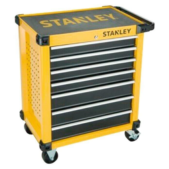 Stanley Carro portaherramientas STA174306 (L x An x Al: 85,5 x 68 x 47, Chapa de acero, Amarillo / negro)