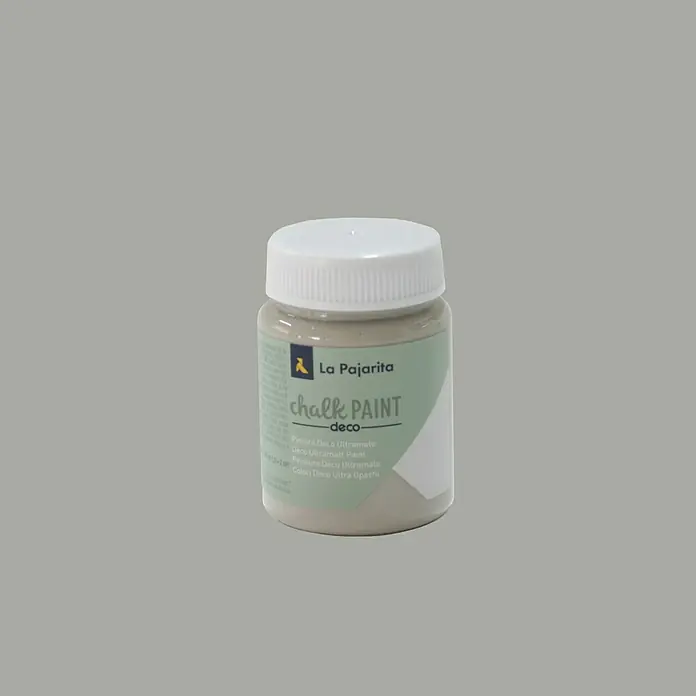 La Pajarita Pintura de tiza Chalk Paint - London grey, 75 ml, Mate - Primer plano de un pequeño tarro de pintura de tiza Deco de La Pajarita.