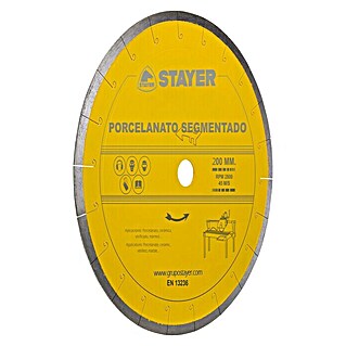 Stayer Disco de corte porcelánico (Diámetro: 200 mm, Espesor disco: 1,9 mm, Apto para: Gres porcelánico)