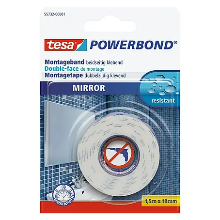 Tesa Powerbond Cinta de doble cara Espejos