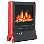 Houston Chimenea eléctrica con termostato  (Rojo/Negro, 2.000 W)