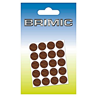 Micel Brimic Tapón embellecedor Nogal (Diámetro: 13 mm, Pegado, 20 ud.)