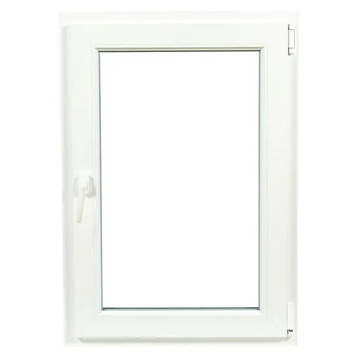 Solid Elements Ventana de PVC practicable-oscilobatiente - 70 x 100 cm, Derecha, Blanco - Ventana blanca con manija y marco, ideal para un diseño de vida moderno e iluminación natural.