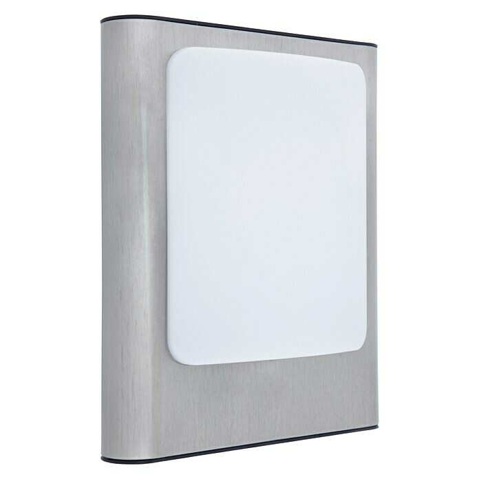 Lutec Aplique exterior LED Face (1 luz, 16 W, Color de luz: Blanco cálido, IP44, Plateado)