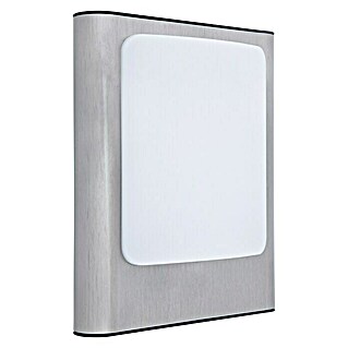 Lutec Aplique exterior LED Face (16 W, 7 x 19 x 24 cm, Plateado, IP44)