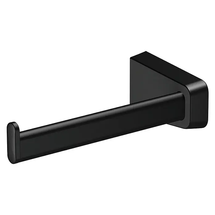 Creabath Soul Black Portarrollos de reserva - Tipo de montaje: Atornillado, Mate - Portarrollos de papel higiénico negro para montaje en pared. Diseño robusto y elegante para cualquier baño.