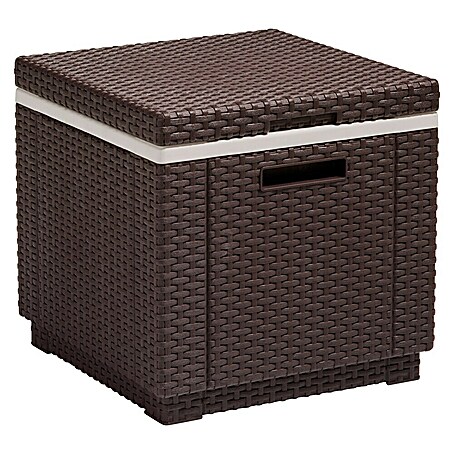 Allibert Nevera de camping Ice Cube (42 x 42 x 41 cm, Marrón)