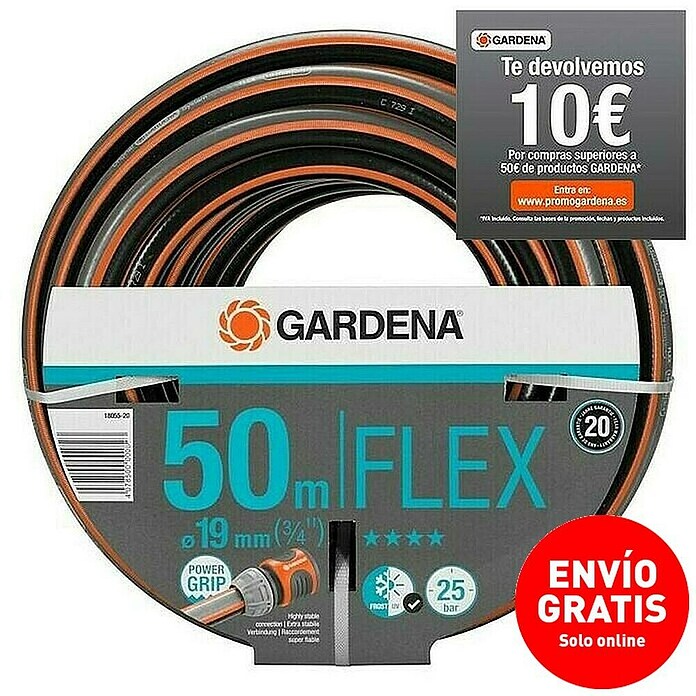 Gardena Manguera para jardín Confort Flex (Largo: 50 m, Diámetro tubo flexible: 19 mm)