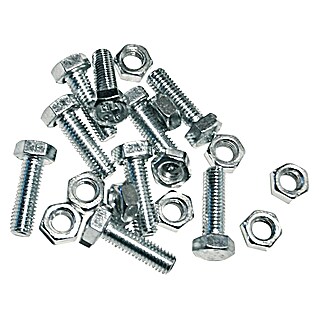 Scholz System Schrauben- & Muttern-Set (10 x Schraube M5x16 mm, 10 x Mutter M5)