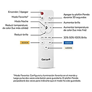 Garza Mando a distancia (Específico para: Plafón LED Panda/Road, Blanco)