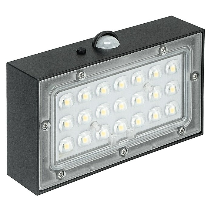 Garza Aplique exterior LED con sensor David (L x An x Al: 90 x 137 x 36 mm, 5 W, Color del marco: Negro, Color de luz: Blanco neutro) | BAUHAUS