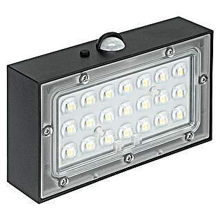 Garza Aplique exterior LED con sensor David (L x An x Al: 90 x 137 x 36 mm, 5 W, Color del marco: Negro, Color de luz: Blanco neutro)